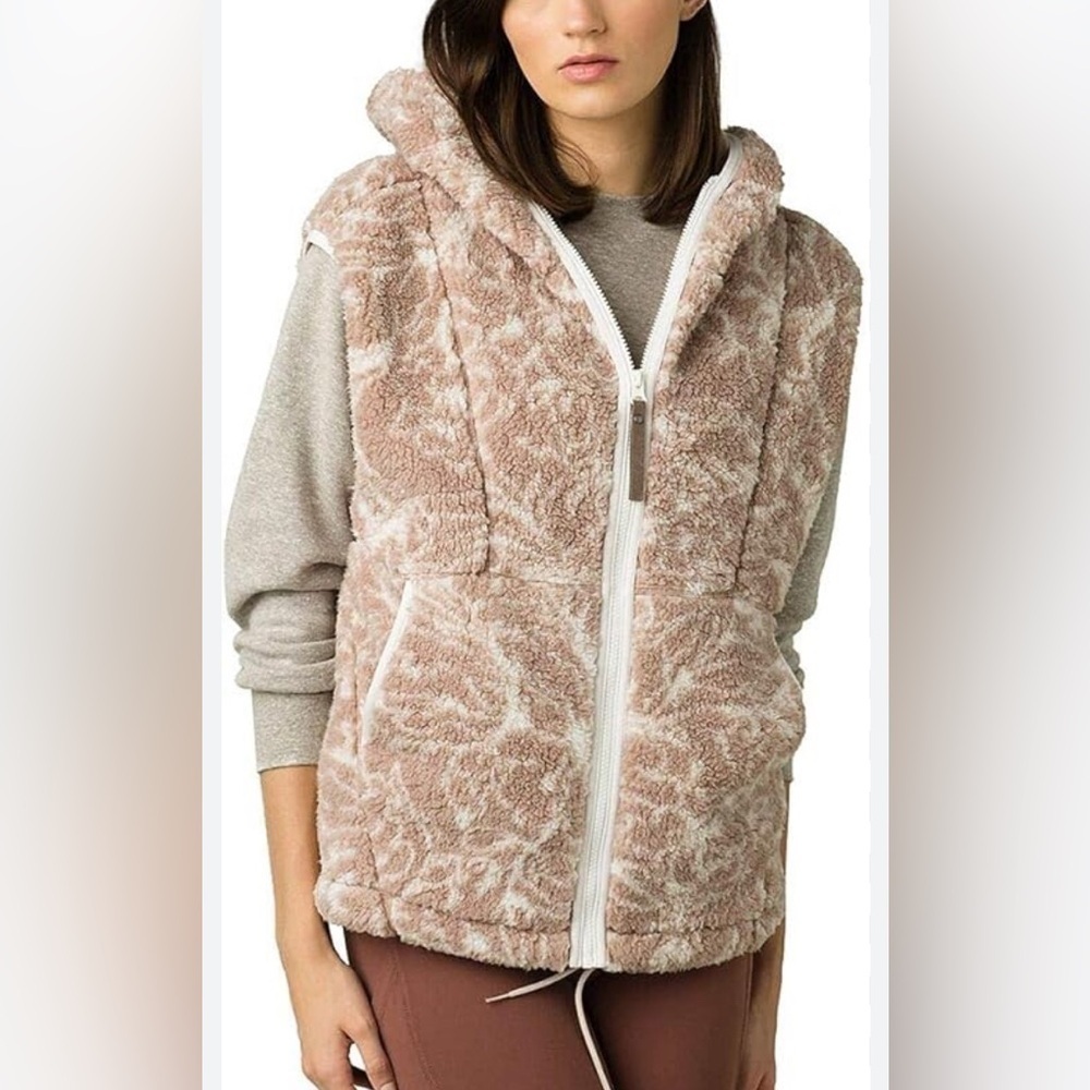 Prana Permafrost Sherpa Hooded Vest Size XS